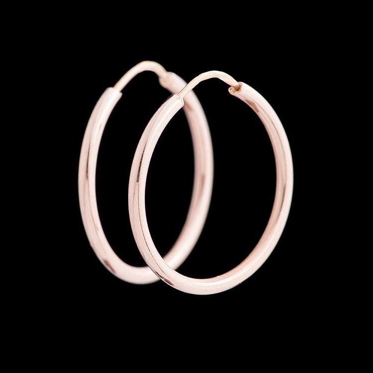 Золотые серьги "Кольца" (2см) с00050 от ювелирного магазина Оникс - 1