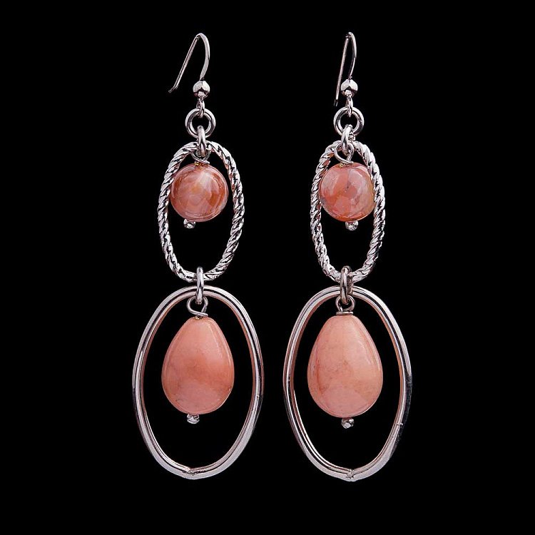 Сережки з агатом 199с9 - 1 Сережки з агатом 199с9 від ювелірного магазину Онікс - 1