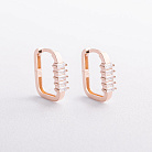 Золотые серьги "Emma" с фианитами с09680 от ювелирного магазина Оникс