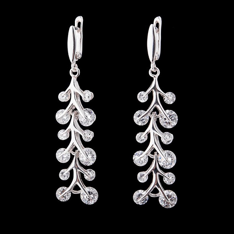 Серьги (фианиты) 12486 от ювелирного магазина Оникс