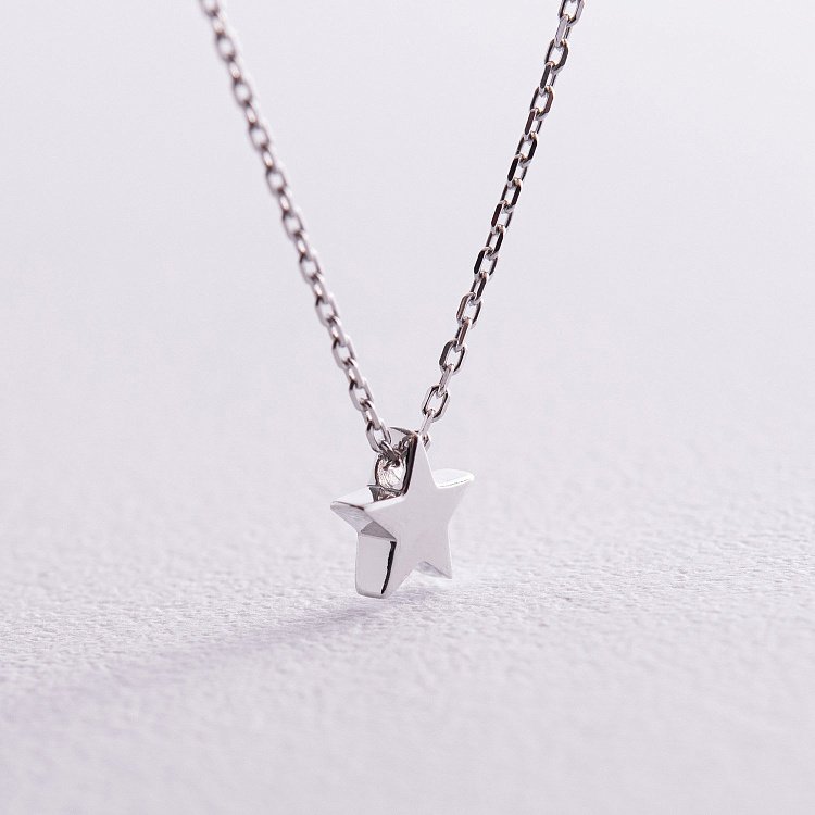 Срібне кольє "Зірочка" 908-01086 від ювелірного магазину Онікс - 2