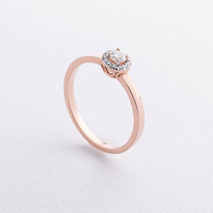 Золота каблучка з діамантами 12659аг від ювелірного магазину Онікс