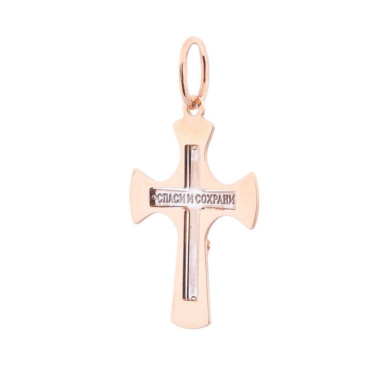 Золотий православний хрестик п01754 від ювелірного магазину Онікс - 1