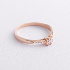 Помолвочное золотое кольцо с фианитами к08427 от ювелирного магазина Оникс - 1