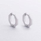 Сережки - кільця "Геометрія" у сріблі 123407 от ювелирного магазина Оникс