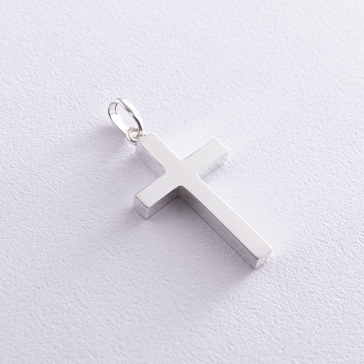 Срібний хрест ручної роботи "In God we trust" 133058 від ювелірного магазину Онікс - 1