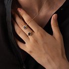 Золотое кольцо "Подсолнух" с черными бриллиантами 226153122 от ювелирного магазина Оникс - 6