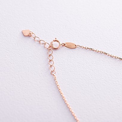 Золотой браслет на ногу "Love" б03685 №8