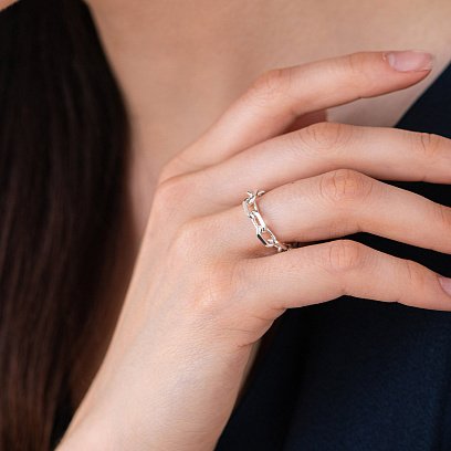 Срібна каблучка "Ланцюжок" 112606 №7