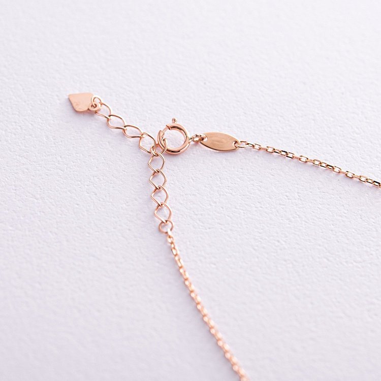 Золотой браслет на ногу "Love" б03685 от ювелирного магазина Оникс - 8