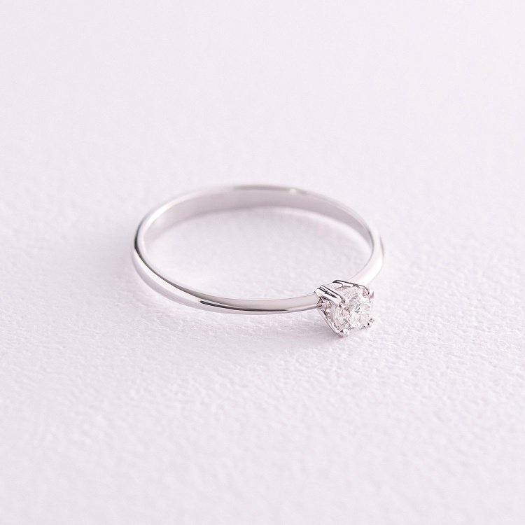 Помолвочное золотое кольцо с бриллиантом 228001121 от ювелирного магазина Оникс - 4