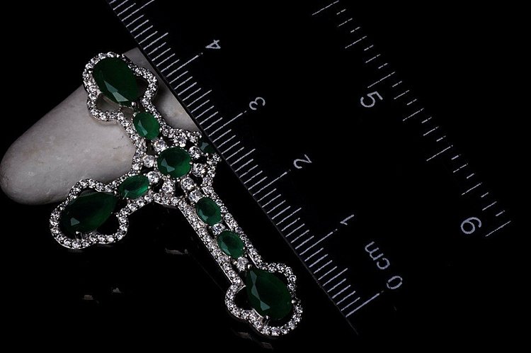 Підвіска "Хрестик" (фіаніт) 131916 від ювелірного магазину Онікс - 3