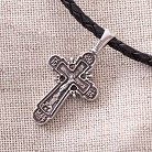 Православний срібний хрест з чорнінням 131054 от ювелирного магазина Оникс