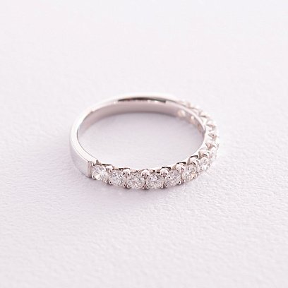 Золота каблучка з доріжкою каменів (діаманти) кб0093cha №3