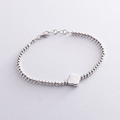 Браслет "Конюшина" з білого золота б02661 №4