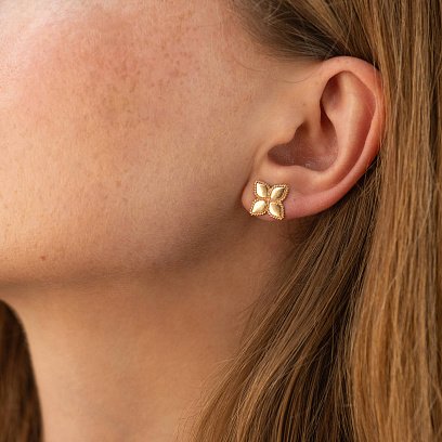 Золоті сережки - пусети "Конюшина" с09074 №2