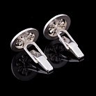 Серебряные запонки с узором 25010 от ювелирного магазина Оникс - 2