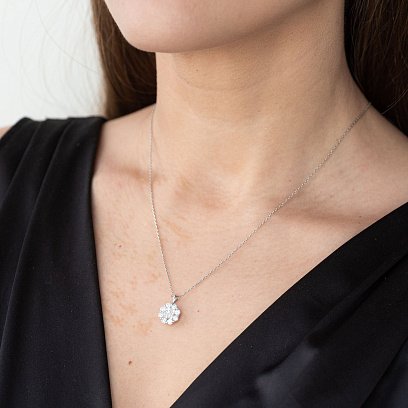 Золотая подвеска с бриллиантами пкит166 №2