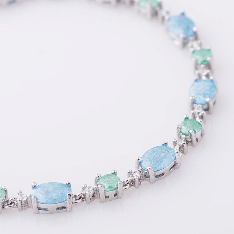 Серебряный браслет (фианиты) 141136 от ювелирного магазина Оникс - 1