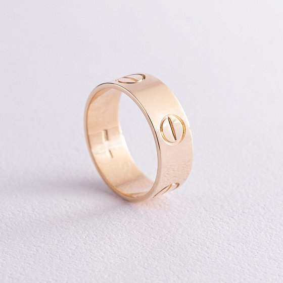 Каблучка "Love" в жовтому золоті к04711 №3