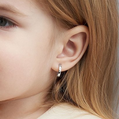 Золоті сережки - кільця з діамантами 310831121 №5