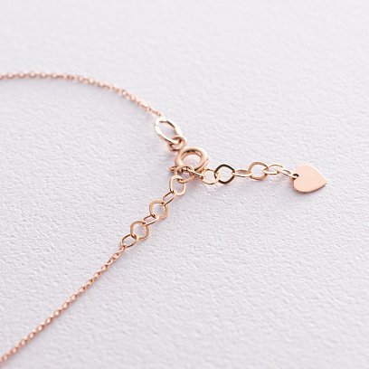 Подвійне кольє "Зірка і місяць" в червоному золоті кол01871 №3