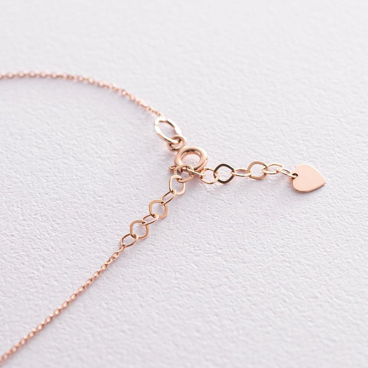 Подвійне кольє "Зірка і місяць" в червоному золоті кол01871 від ювелірного магазину Онікс - 3