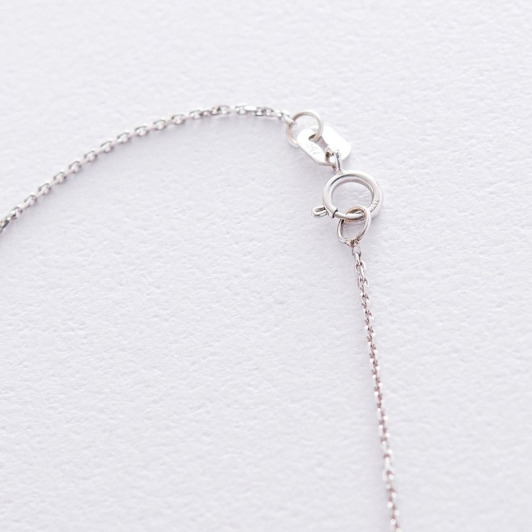 Золотое колье "Крестик" с бриллиантами кол0320тк - 1 Золотое колье "Крестик" с бриллиантами кол0320тк от ювелирного магазина Оникс - 1