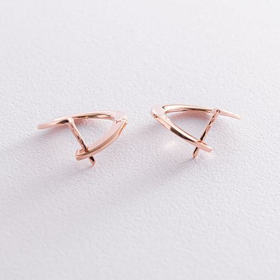 Золотые серьги "Фрея" (круглые) с07397 №6