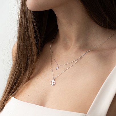 Колье в белом золоте "Кругосветное путешествие" кол01684 №4