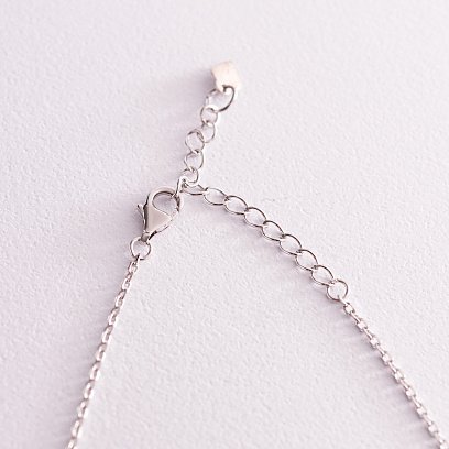 Серебряный браслет "Клевер" (оникс) 141037 №3