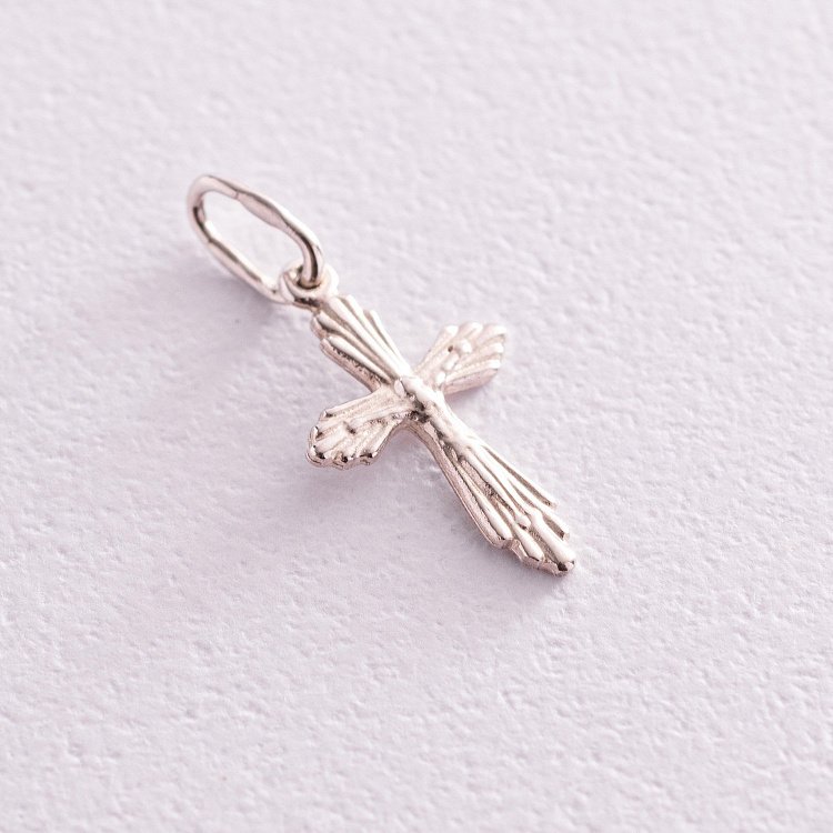 Дитячий православний срібний хрестик 13001 від ювелірного магазину Онікс