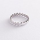 Серебряное кольцо "Грани" с фианитами 112575 от ювелирного магазина Оникс - 2