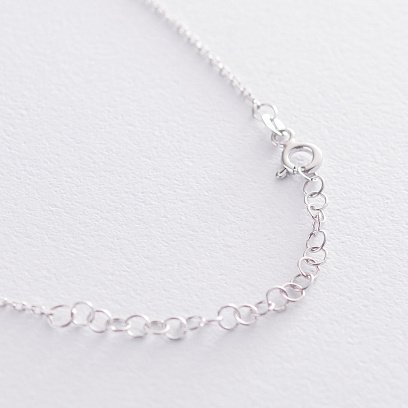 Серебряное колье с фианитами 18654 №6