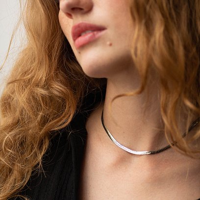 Серебряная цепочка (снейк) рс134519 №4