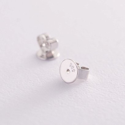 Золоті сережки "Метелики" (сапфір, діамант) сб0250sth №3