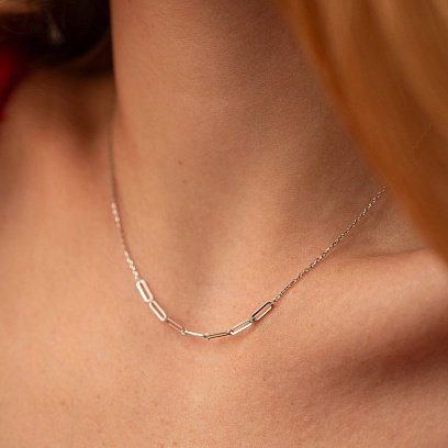 Кольє - ланцюжок у білому золоті кол02383 №3