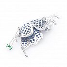 Срібна брошка "Метелик" (фіаніт) 16118 от ювелирного магазина Оникс - 1