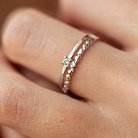 Золотое помолвочное кольцо c сердечками (фианит) к07511 от ювелирного магазина Оникс - 3