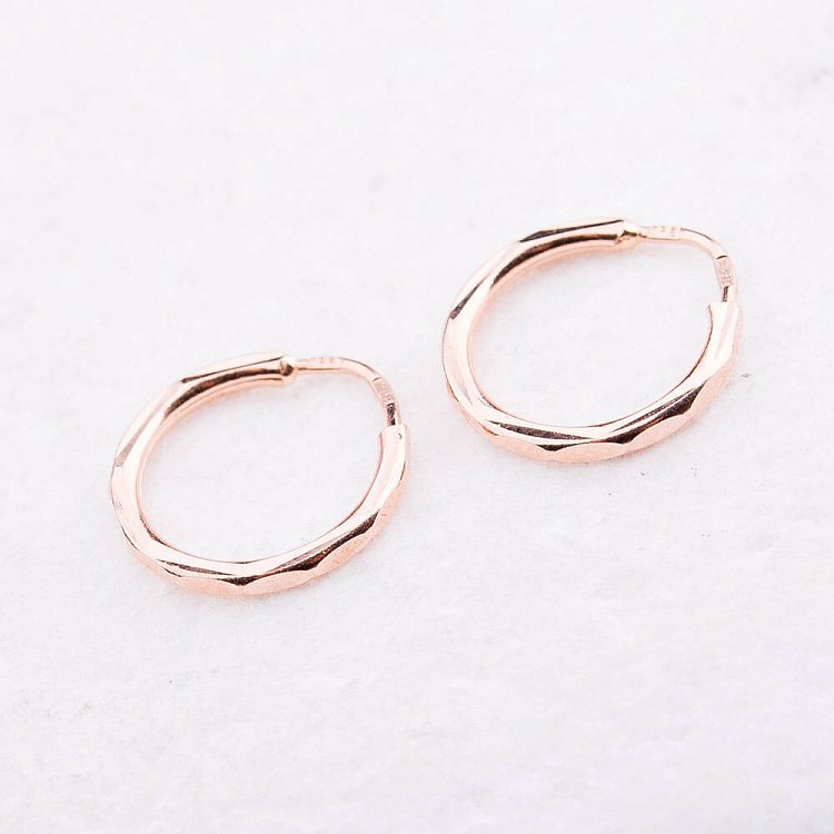 Золотые серьги "Кольца" с01826 от ювелирного магазина Оникс