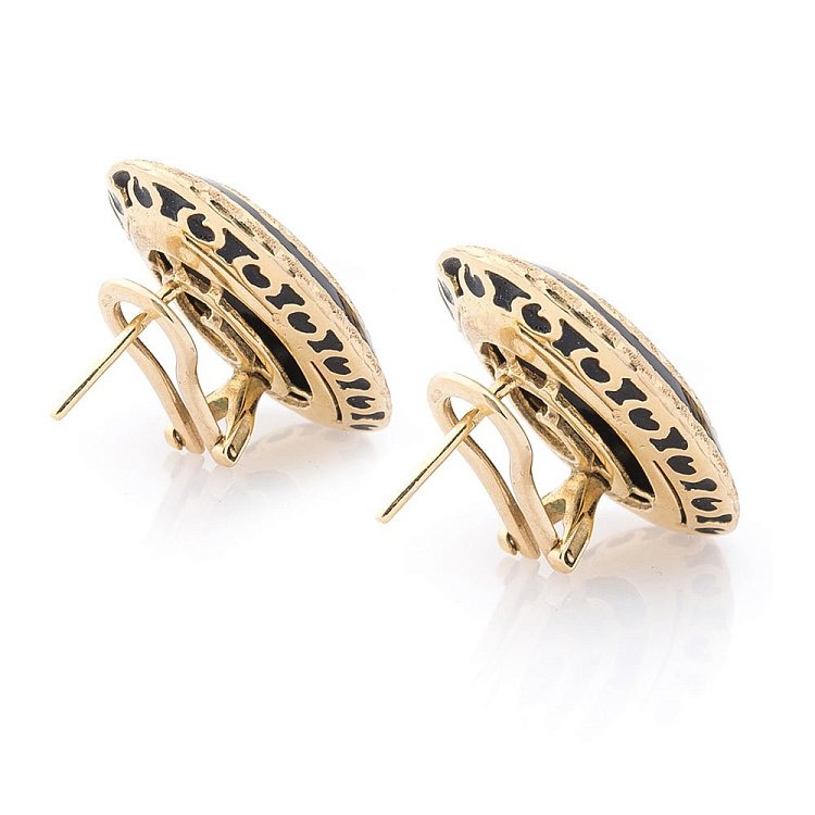 Золоті сережки (емаль) с02538 від ювелірного магазину Онікс - 1