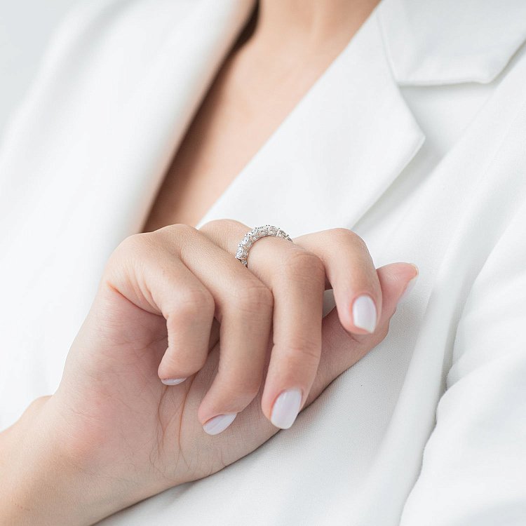 Золота каблучка з діамантами кб0251ca від ювелірного магазину Онікс - 3