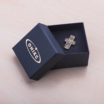 Золотий православний хрест "Спас Нерукотворний" п02634 №3