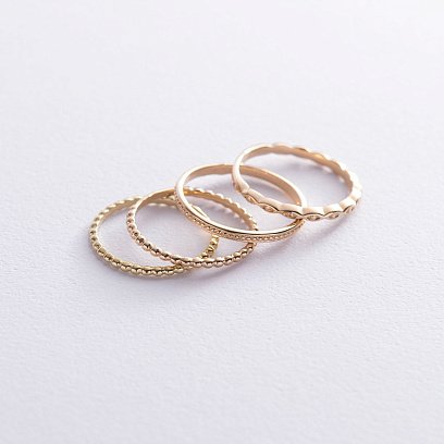 Кольцо в красном золоте к06600 №6