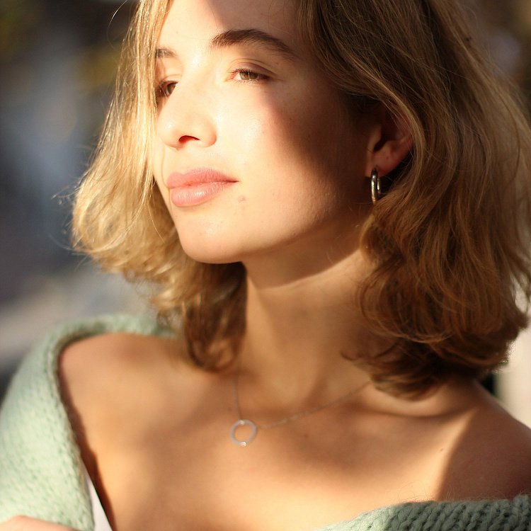 Серебряное колье "Круг" 18907 от ювелирного магазина Оникс - 5