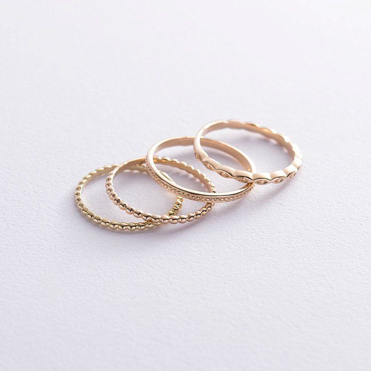 Кольцо в красном золоте к06600 от ювелирного магазина Оникс - 5