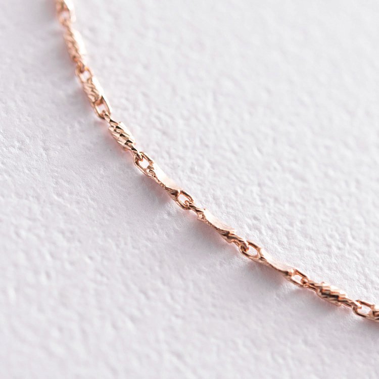 Фантазийная цепочка в красном золоте ц00421 - 5 Фантазийная цепочка в красном золоте ц00421 от ювелирного магазина Оникс - 5