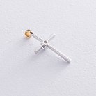 Золотий хрестик з діамантом пб0226ri от ювелирного магазина Оникс - 2