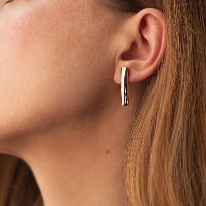 Серьги - пусеты "Molly" в красном золоте с08538