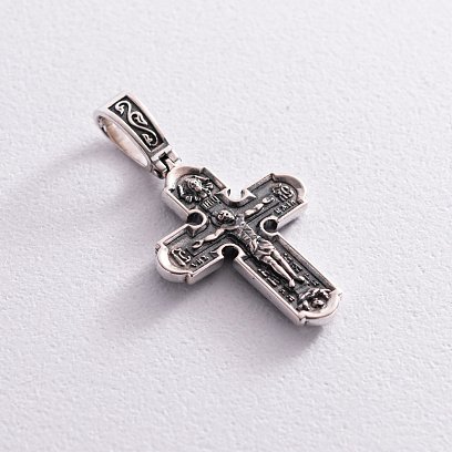 Серебряный крестик с распятием 132712